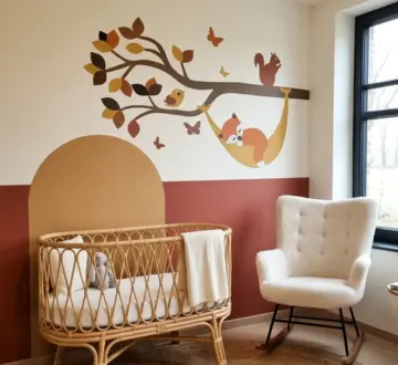 Roestoranje kleur babykamer